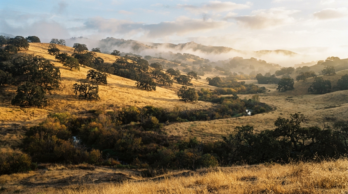 The Los Berros valley in morning light